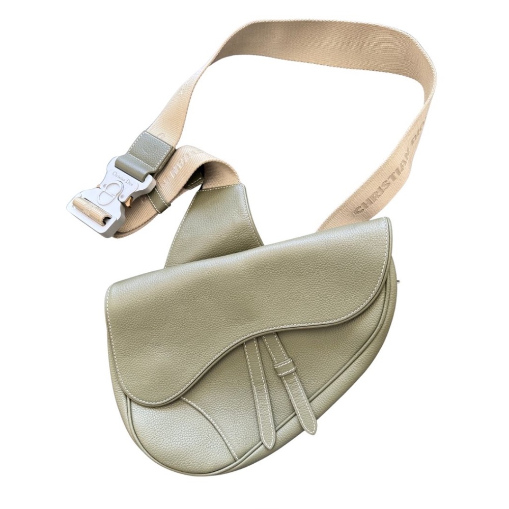 Dior Men's Olive Green Saddle Bag